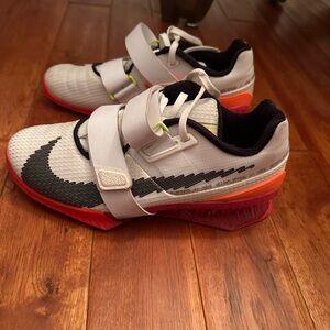 Nike White and Red Athletic Shoes